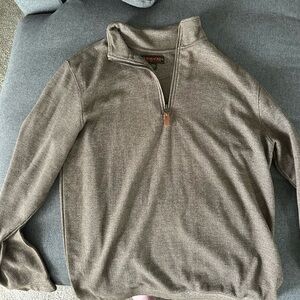 Men's Brown Zip-Up Sweater